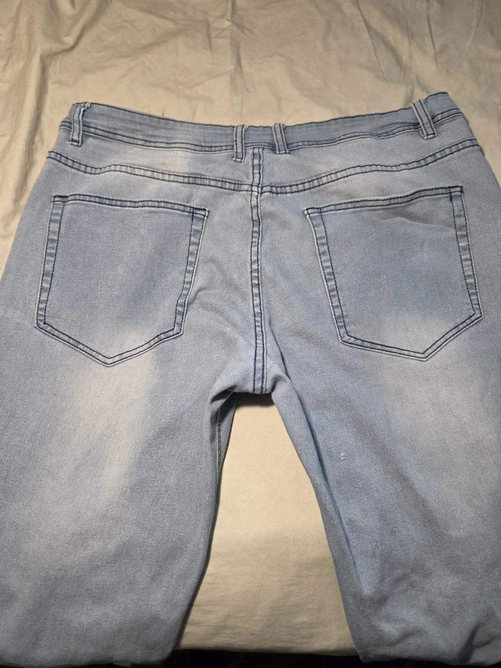 Light Blue Distressed Men’s Jeans